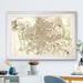 Williston Forge 'Custom Sepia Map of Rome' by Paul Cezanne - Picture Frame Graphic Art Print on Paper Paper | 16 H x 22 W x 1 D in | Wayfair