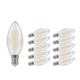 Crompton LED Bulb 5W Dimmable 470lm LED Light Bulbs SBC 40W Halogen Bulbs Replacement Warm White 2700K 15000hr Lamp Life Crompton CROM7185 LED Bulbs Devola LED Keyring (Small Bayonet Cap 10 Pack)