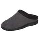 Hanes Herren Comfort Memory Foam Slip on Clog Anti-Rutsch-Sohle für drinnen und draußen Hausschuh, grau, Medium