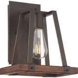 Nuvo Lighting 68160 - 1 Light Mahogany Bronze Finish with Nutmeg Wood Accents Wall Sconce (OUTRIGGER 1 LIGHT SCONCE)