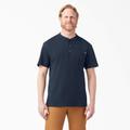 Dickies Men's Heavyweight Short Sleeve Henley T-Shirt - Dark Navy Size M (WS451)