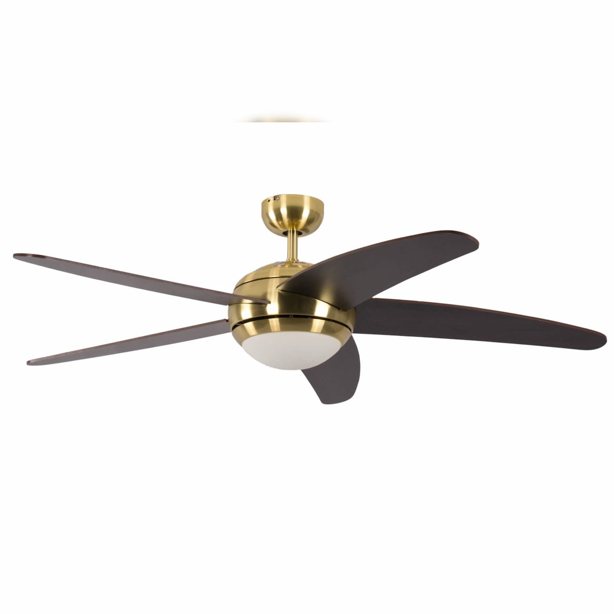 Pepeo Deckenventilator Melton Messing / Wenge mit Licht 132 Image
