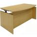 Maple Adjustable Height Bow Front Desk
