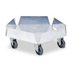 BRB Transportroller für Kunststofftonnen bis 100 Liter, Edelstahl, Tragkraft 250 kg Image
