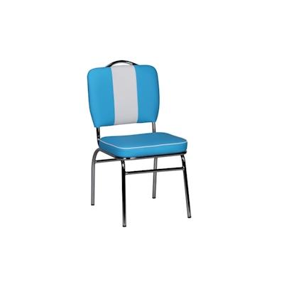 Wohnling Esszimmerstuhl American Diner 50er Jahre Retro Blau Weiß Stuhl Sessel