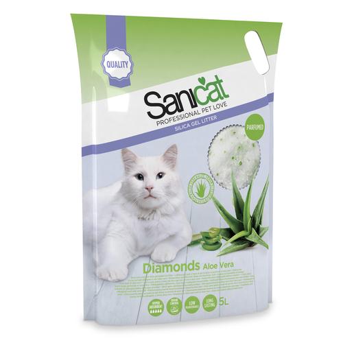 5 x 5 l Sanicat Diamonds Aloe Vera Katzenstreu