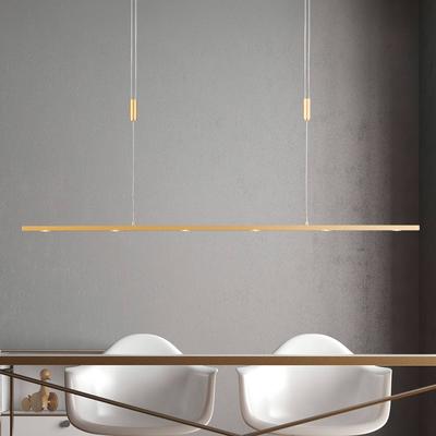 Quitani LED-Pendellampe Tolu, Länge 119 cm, messing Image