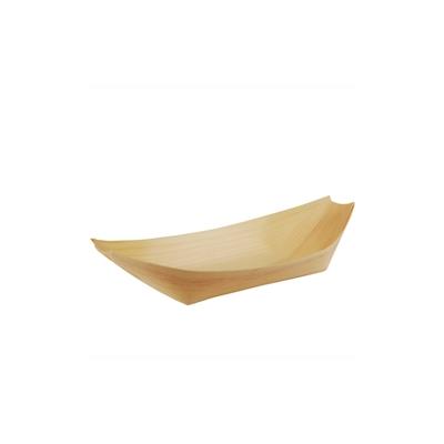 Papstar 10 X 50 Fingerfood - Schalen, Holz "pure" 25 cm x 10 cm "Schiffchen"