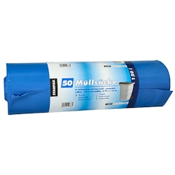 Starpak Papstar Müllsäcke, LDPE 120 l 110 cm x 70 cm blau, 4 x 50 Stück Image