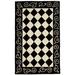 Black/White 20 x 0.25 in Area Rug - Fleur De Lis Living Brayton Hand-Hooked Wool Black/Ivory Area Rug Wool | 20 W x 0.25 D in | Wayfair