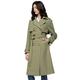 Orolay Long Trench Coat for Women with Belt Lightweight Double-Breasted Duster Trench Coat Green M