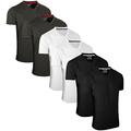 FULL TIME SPORTS 6 Pack Charcoal White Black V-Neck Tech T-Shirts (2) XX-Large