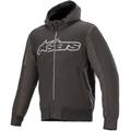 Alpinestars Rhod Windstopper Hoodie de moto, noir-gris, taille XL