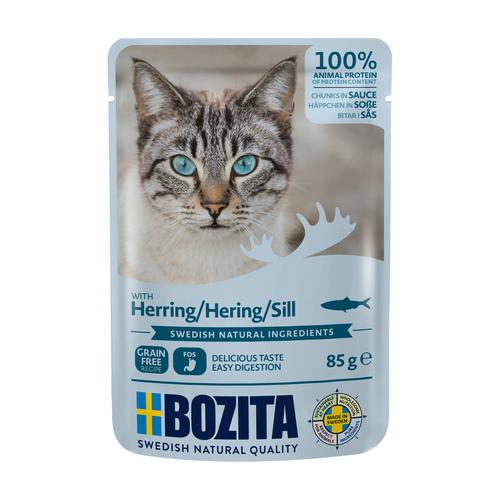 24x85g Hering Sparpaket Bozita Häppchen in Soße Pouch Hundenassfutter