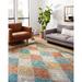 Orange 93 x 0.38 in Area Rug - Dakota Fields Morecambe Geometric Handmade Hooked Wool Blue Area Rug Wool | 93 W x 0.38 D in | Wayfair