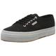 Superga 2736 COTU DBL3 Gymnastikschuhe, Schwarz (Black/Fwhite F83), 35 EU