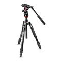 Manfrotto Travel Befree Live Aluminium Stativ Twist, Videokopf, schwarz, kompakt (MVKBFRT-LIVEUS)