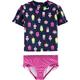 Simple Joys by Carter's Baby-Mädchen 2-Piece Assorted Rashguard-Set, Marineblau EIS Am Stiel/Rosa Punkte, 5 Jahre