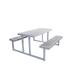 BFM Seating Seaside Outdoor Picnic Table Wood/Teak in Brown/Gray/White | 60.25 W x 59 D in | Wayfair PH5927GRSG