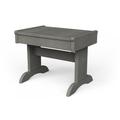Bayou Breeze Aatikah Outdoor Side Table Wood/Plastic in Gray | 16 H x 20 W x 14 D in | Wayfair 83885C2AD7504A58BAF09AB6E06CD510