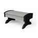 Bayou Breeze Aatikah Poly Footstool Outdoor Ottoman Plastic in Gray/Black | 10 H x 20 W x 12 D in | Wayfair 6E4B5A5D3BA747B2A383E01D2FCAFBE6