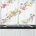 East Urban Home 2 Piece Stars Illustration of Colorful Star Lines Cartoon Style Nursery Pattern Diagonal Design Kitchen Curtains Set | Wayfair