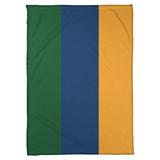 East Urban Home Utah Basketball Fleece Blanket Microfiber/Fleece/Microfiber/Fleece in Green/Blue/Yellow | 80 W in | Wayfair