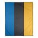 East Urban Home Golden State Basketball Fleece Blanket Microfiber/Fleece/Microfiber/Fleece in Gray/Blue/Yellow | 62.5 H x 82.5 W in | Wayfair