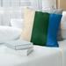 East Urban Home Milwaukee Basketball Linen Striped Pillow Cover Linen in Green/Blue/White | 20 H x 20 W x 1.5 D in | Wayfair