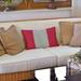 East Urban Home Houston Basketball Linen Striped Lumbar Pillow Cover Linen in Pink | 14 H x 20 W x 1 D in | Wayfair