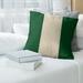 East Urban Home Milwaukee Basketball Linen Striped Pillow Cover Linen in Green/White | 20 H x 20 W x 1.5 D in | Wayfair