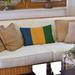 East Urban Home Utah Basketball Striped Lumbar Pillow Polyester/Polyfill blend in Green/Blue/Navy | 14 H x 20 W x 3 D in | Wayfair