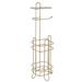 Elle Decor Limoges Reserve & Dispenser Freestanding Toilet Paper Holder w/ Phone Shelf Metal | 26.69 H x 6.3 W x 6.3 D in | Wayfair EL-44011-SGOLD