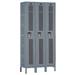 Hallowell Heavy Duty 1 Tier 3 Wide Gym Locker, Stainless Steel in Brown | 78 H x 54 W x 18 D in | Wayfair U3888-1HV-A-HG