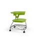 KI Furniture Ruckus Classroom Chair w/ Casters Plastic/Metal in Green/White | 36 H x 28 W x 36 D in | Wayfair RKV100H15BR-NFR-PZL-CH-BRCH-CCC