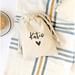 The Cotton & Canvas Co. Personalized Name w/ Heart Wedding Party Favor Bag Fabric | 6 H x 4 W x 0.25 D in | Wayfair 411998