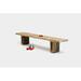 ARTLESS Occidental Outdoors Wooden Picnic Bench Wood/Natural Hardwoods in Brown/White | 18 H x 108 W x 16 D in | Wayfair A-OC-B-ACC-108