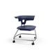 KI Furniture Ruckus 26" Classroom Chair w/ Casters Plastic/Metal in Green/Blue | 35 H x 28 W x 36 D in | Wayfair RKV100H15NB-NFR-PND-CH-CCC