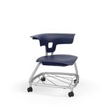 KI Furniture Ruckus Classroom Chair w/ Casters Plastic/Metal in Green/Blue/White | 36 H x 28 W x 36 D in | Wayfair RKV100H15BR-NFR-PND-SX-BRCH-CCC