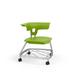 KI Furniture Ruckus Classroom Chair w/ Casters Plastic/Metal in Green | 35 H x 28 W x 35 D in | Wayfair RKV100H15BR-NFR-PZL-SX-BRCH-CHC