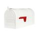 Postal Pro Mailboxes Carlton Post Mounted Mailbox, Steel in White | 11.75 H x 8.25 W x 22.5 D in | Wayfair PP150SWH