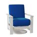 Telescope Casual Leeward Swivel Recliner Patio Chair w/ Cushions Plastic in White | 39 H x 33 W x 35 D in | Wayfair 869628A01