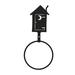 Village Wrought Iron Outhouse Towel Ring Metal in Black | 12 H x 5.5 W x 0.75 D in | Wayfair TBR-256