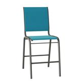 Telescope Casual Reliance Stacking Patio Dining Side Chair Sling in Gray | 46 H x 21 W x 28 D in | Wayfair 8L9T51D01