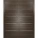 Closet Door - SARTODOORS Planum Flush Solid Wood Sliding Closet Doors Wood in Brown/Gray | 80 H x 64 W in | Wayfair PLAN20DP-SHOYA-64