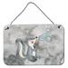 Harriet Bee Skunk & Bubbles Watercolor Wall Décor Metal in Gray | 8 H x 12 W x 0.03 D in | Wayfair 00E5117D17F6424692FD722AEAF18CB4