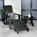 AllModern Byrnes Adirondack Chair w/ Table Plastic/Resin in Black | 37.75 H x 50 W x 56.5 D in | Wayfair CEBEA92A60294E9C8CE29971FBF51E71