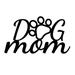 Winston Porter Cloister Dog Mom w/ Paw Graphic Laser Cut Solid Steel Wall Sign Metal in Red | 24 H x 24 W x 0.06 D in | Wayfair