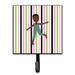 Harriet Bee Zahraa Dancer Bikatard African American Wall Key Organizer w/ Key Hooks Metal in Black/Green/Pink | 5.75 H x 4.25 W x 1.25 D in | Wayfair