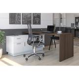 Upper Square™ Girardi Reversible L-Shape Executive Desk w/ Built in Outlets Wood in White | 29.6 H x 71.1 W x 56 D in | Wayfair